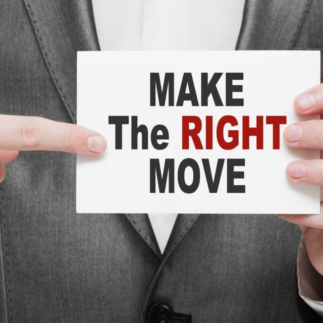 Make the right choice. Move to the right. Right choice.