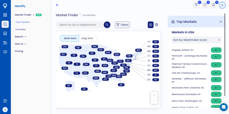 Top Property Investment Strategies - Mashvisor's Market Finder