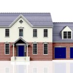 3D render of a house on a white background