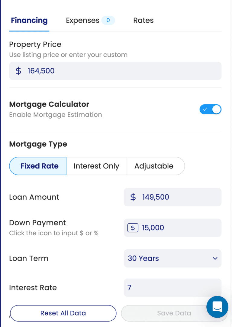 Mashvisor's Mortgage Calculator